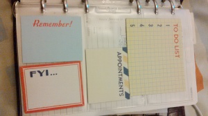 Cavallini Vintage To Do Sticky notes on a FF Card holder page